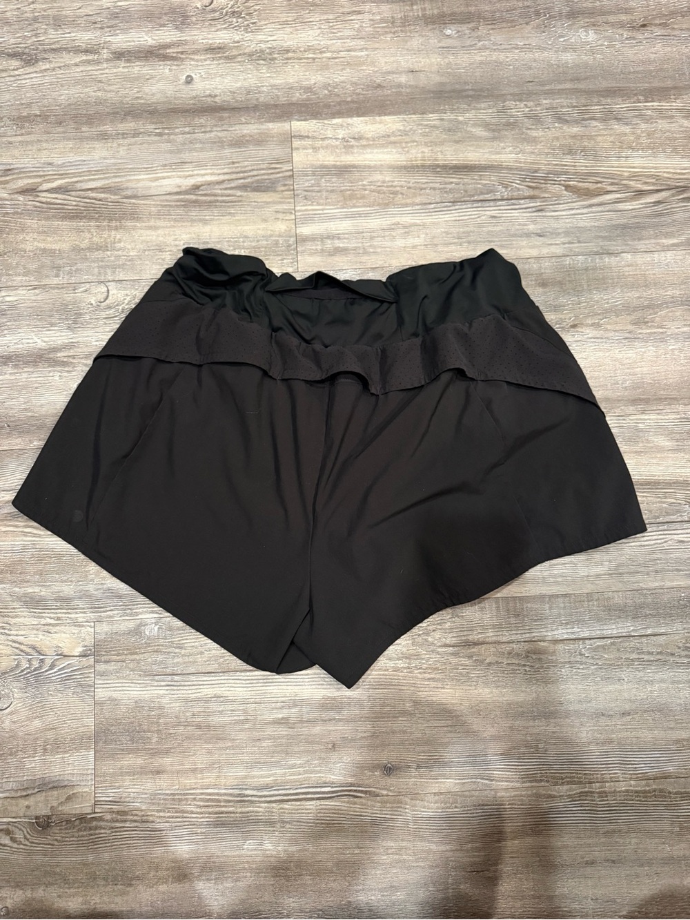 CALIA by Carrie Underwood Black Fold-Over Waist Athletic Shorts